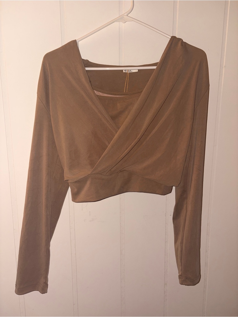 OGL Movement Brown Wrap-Front Women's Top
